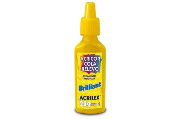 COLA ACRICOR RELEVO BRILLIANT AMARELA 20G 3120 ACRILEX