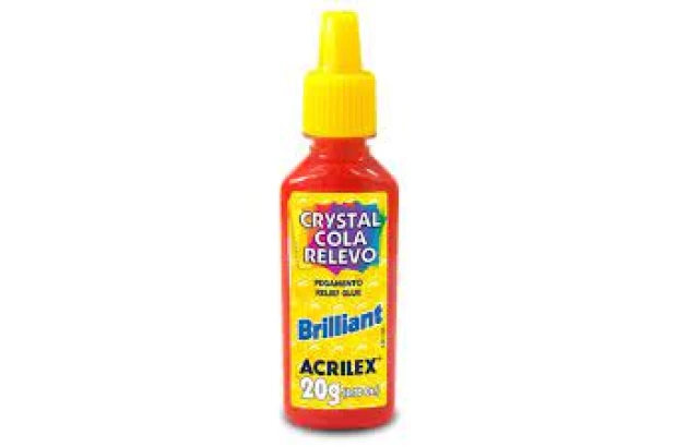 COLA RELEVO BRILLIANT VERMELHO FOGO 507 20G ACRICOR | ACRILEX 3120