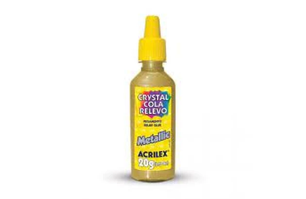 COLA ACRICOR RELEVO METALIC OURO 20G 2520 ACRILEX
