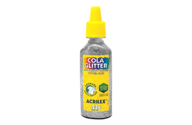 COLA GLITTER PRATA 23G 202 2900 ACRILEX
