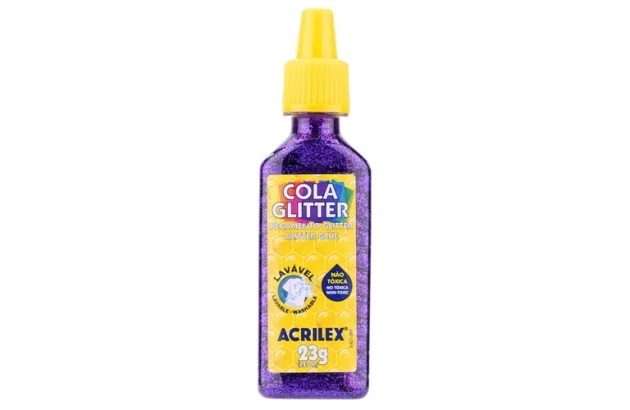 COLA GLITTER VIOLETA 23G 207 2900 ACRILEX