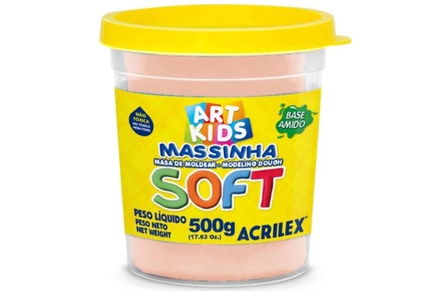 MASSA DE MODELAR SOFT 150G AMARELO PESSEGO 7315 ACRILEX
