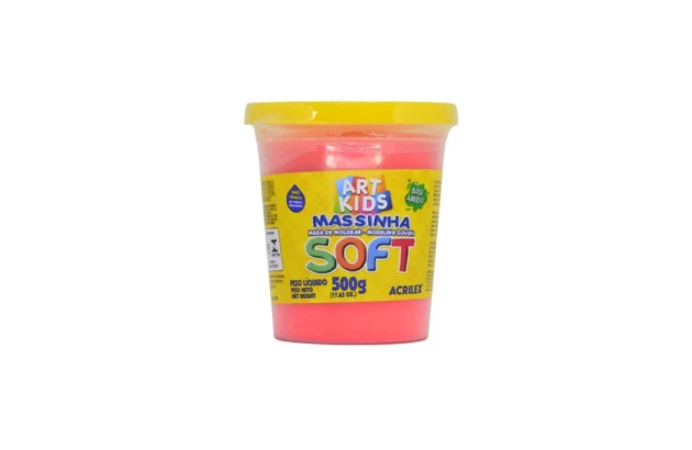 MASSA DE MODELAR SOFT 500G VERMELHO 103 7350 ACRILEX