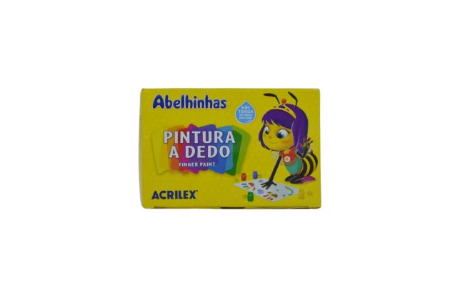 PINTURA A DEDO 6 CORES 30ML ABELHIHA 11306 ACRILEX