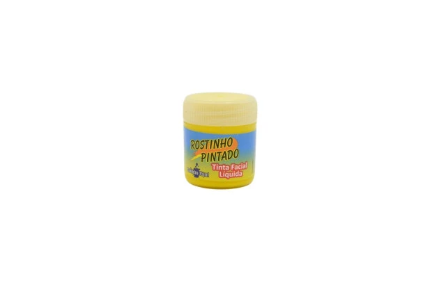 TINTA FACIAL LÍQUIDA ARTÍSTICA 15ML AMARELA - ROSTINHO PINTADO 1002