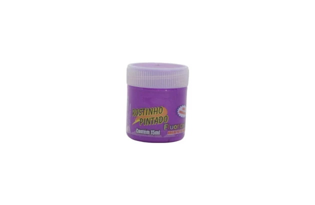 TINTA FACIAL LÍQUIDA METÁLICA 15ML ROXO METALLIC COLORS  - ROSTINHO PINTADO 8008