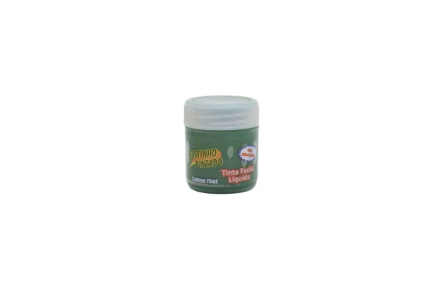 TINTA FACIAL LÍQUIDA ARTÍSTICA 15ML VERDE ESCURO - ROSTINHO PINTADO 1006