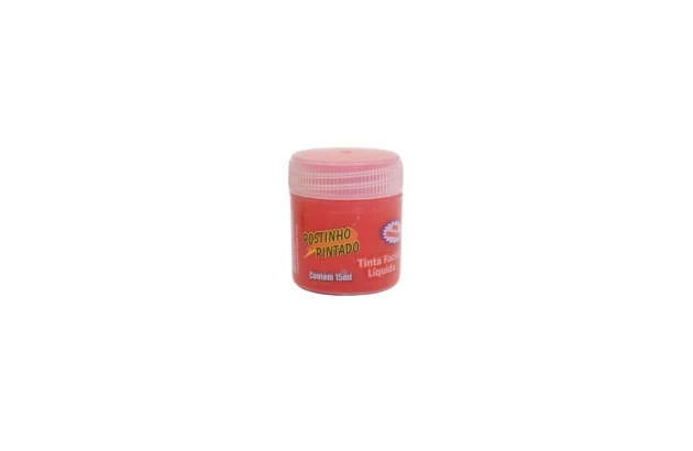 TINTA FACIAL LÍQUIDA ARTÍSTICA 15ML VERMELHA - ROSTINHO PINTADO 1003