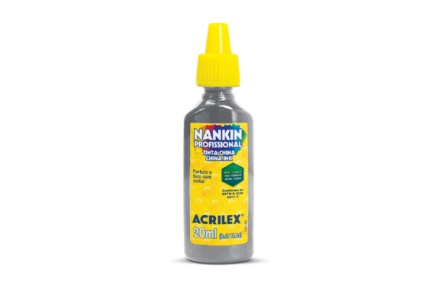 TINTA NANKIN PRATA 533 20ML 5120 ACRILEX