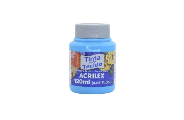 TINTA PARA TECIDO FOSCA 120ML AZUL CELESTE 503 ACRILEX 4112