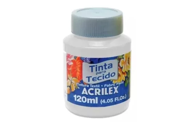 TINTA PARA TECIDO FOSCA 120ML BRANCO 519 ACRILEX 4112