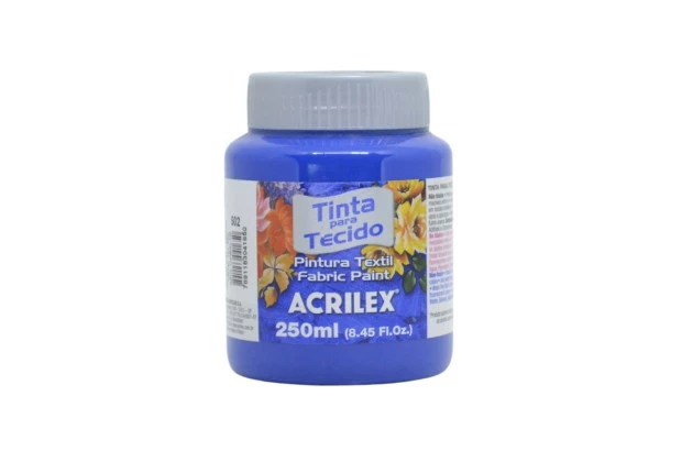 TINTA PARA TECIDO FOSCA 250ML AZUL COBALTO 502 ACRILEX 4125