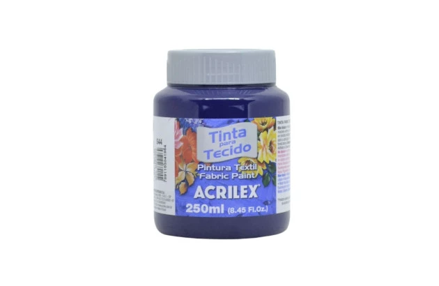 TINTA PARA TECIDO FOSCA 250ML AZUL MARINHO 544 ACRILEX 4125