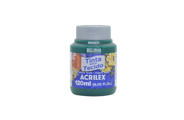 TINTA PARA TECIDO FOSCA 120ML VERDE BANDEIRA 511 ACRILEX 4112