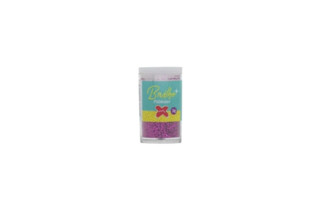 GLITTER ESCOLAR BRILHO PINK 3G MAKE+