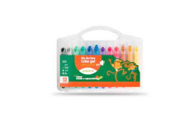 GIZ CERA 12 CORES COLOR GEL METALICO LEONORA