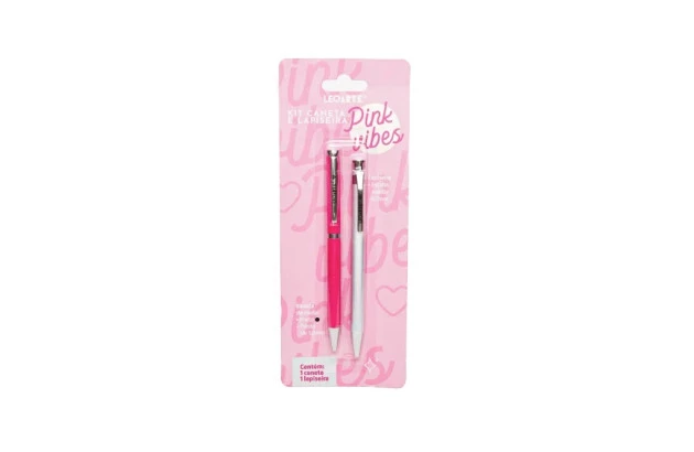 KIT CANETA E GRAFITE PINK VIBES