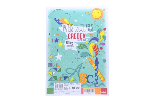 PAPEL SULFITE A4 60KG 180G CREDEX AP 60 PACOTE COM 50 FOLHAS CREDEAL