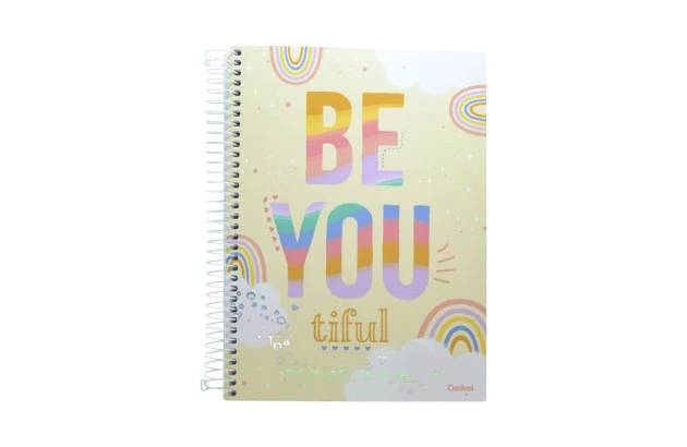 CADERNO CAPA DURA ARCO IRIS 12 MATERIAS CREDEAL