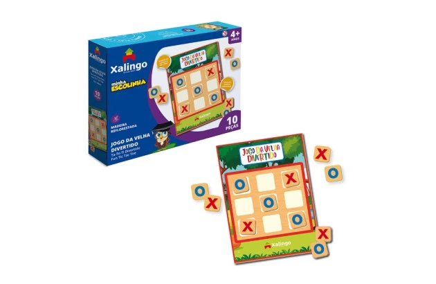 JOGO DA VELHA DIVERTIDO MINHA ESCOLINHA 10 PCS XALINGO