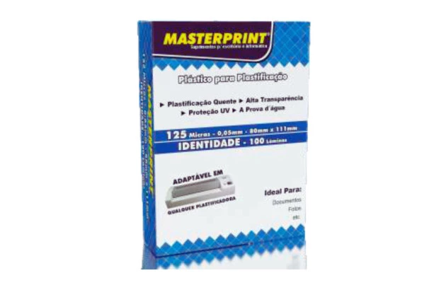 PLÁSTICO PARA PLASTIFICAÇÃO POLASEAL RG 125 MICRAS 0.05MM 80X110 MM – FOLHA