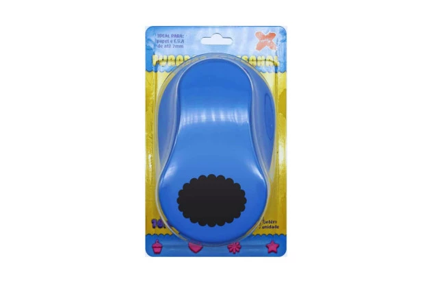 PERFURADOR PAPEL E EVA 76MM OVAL ESCALOPADO GIGANTE 12059 MAKE+