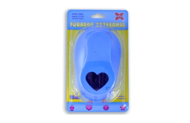 PERFURADOR PAPEL E EVA 76MM CORAÇÃO GIGANTE 12038 MAKE+