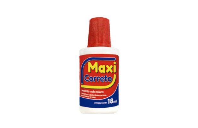 CORRETIVO LÍQUIDO 18ML BRANCO - BASE DE AGUA LAVAVEL | MAXI