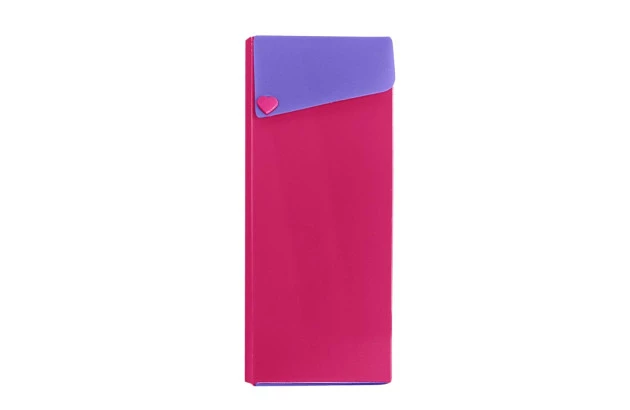 ESTOJO MULTIUSO COM BOTÃO FULL COLOR PINK E ROXO DELLO