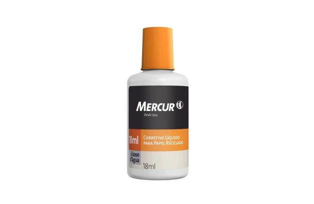 CORRETIVO LÍQUIDO 18ML PAPEL RECICLADO MERCUR
