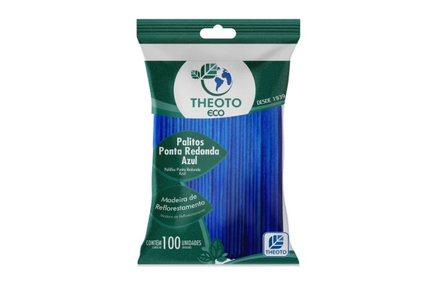 PALITO ESCOLAR PONTA REDONDA AZUL DE PICOLE PCT/100 THEOTO