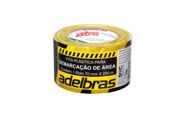 FITA PARA DEMARCAÇÃO DE AREA SEM ADESIVO 975 70X200 ZEBRADA ADELBRAS
