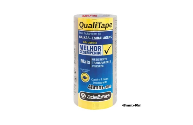 FITA ADESIVA TRANSPARENTE 48X40 QUALITAPE 520 ADELBRAS