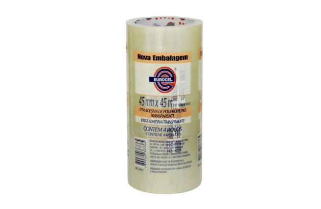 FITA ADESIVA TRANSPARENTE 45X45 EURO PP33 EUROCEL