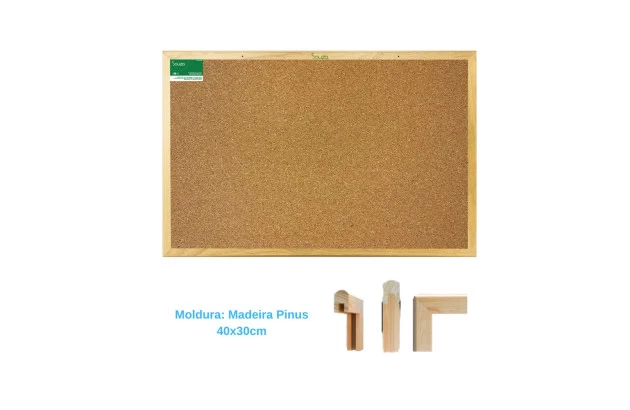 QUADRO CORTIÇA 40X30 MOLDURA MADEIRA PINUS 1138 SOUZA