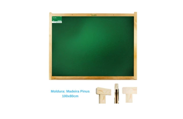 QUADRO FELTRO 100X80 MOLDURA MADEIRA PINUS 3218 SOUZA