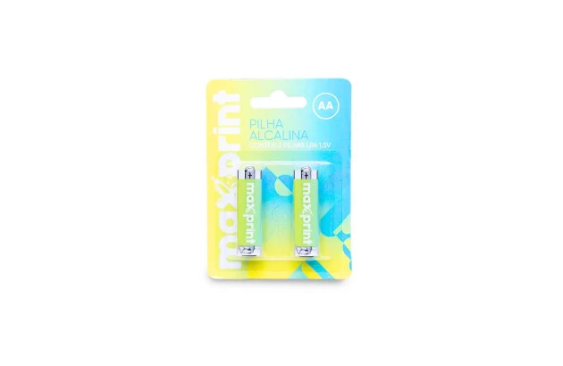 PILHA ALCALINA AA PEQUENA 1,5V COM 2 UND MAXPRINT - 756339