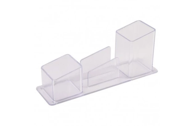 PORTA LAPIS CLIPS E LEMBRETE 3 DIVISORIAS CRISTAL 3034H DELLO