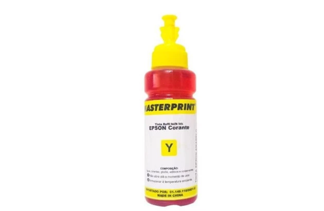 TINTA PARA IMPRESSORA EPSON COMPATÍVEL MP 504/544 Y AMARELO 70ML - REFIL MASTERPRINT