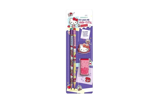 KI LÁPIS HB HELLO KITTY 2 LÁPIS | 1 BORRACHA | 1 APONTADOR LEO&LEO - 71622