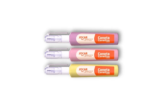 CORRETIVO CANETA MINI 4ML CORPO COLORIDO SORTIDO JOCAR OFFICE - 10178