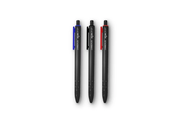 CANETA ESFEROGRÁFICA RETRÁTIL 0.7 CARBON LINE SORTIDA AZUL/ VERMELHA/ PRETA JOCAR OFFICE 10300