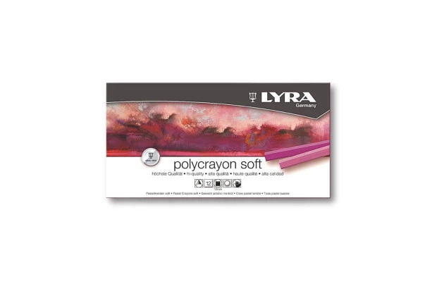 GIZ PASTEL SECO 12 CORES LYRA POLYCRAYON SOFT - CANSON
