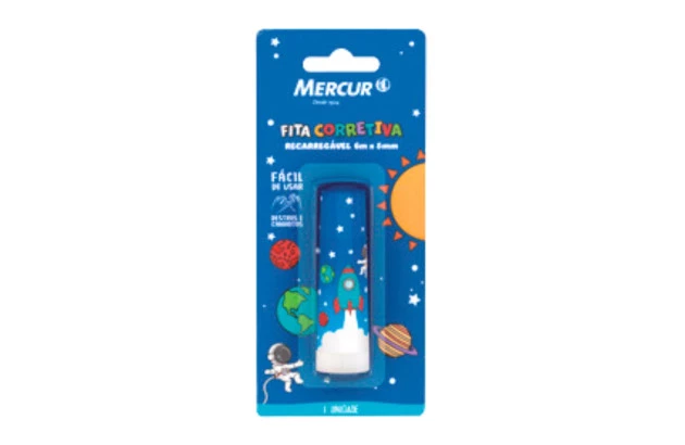 CORRETIVO EM FITA RECARREGÁVEL SISTEMA SOLAR 6MX5MM MERCUR