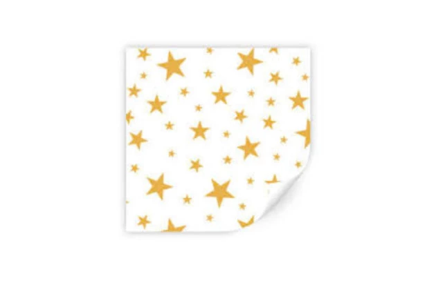 PAPEL CREPOM 48CM X 2M FANTASIA ESTRELINHAS OURO VMP - ROLO