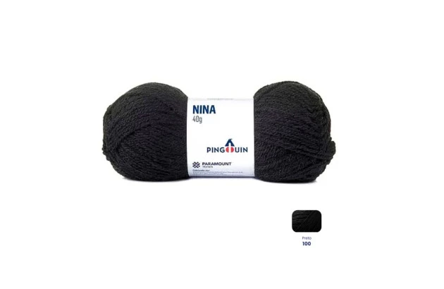 NOVELO DE LA NINA 40G PRETO 100 PINGOUIN