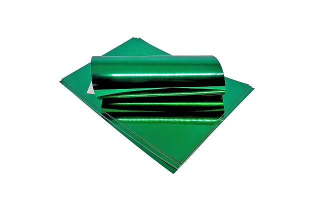 PAPEL CARTOLINA LAMINADO 48X60CM VERDE - FOLHA