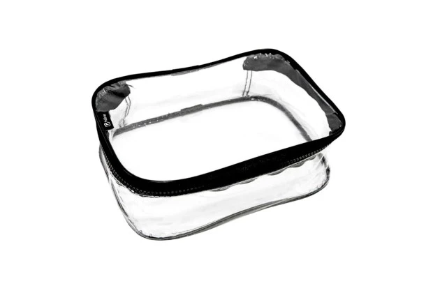 ESTOJO BOX ORGANIZADOR COLORS PRETO PVC  CRISTAL 23X18X5CM