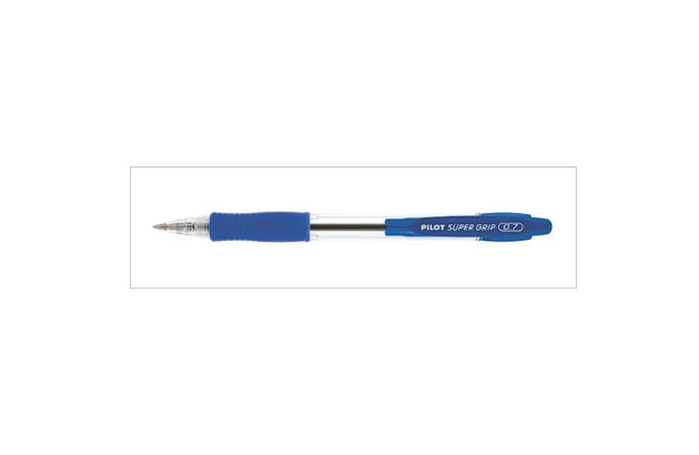CANETA ESFEROGRÁFICA 0.7 SUPER GRIP AZUL RETRÁTIL PILOT