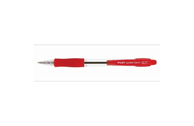 CANETA ESFEROGRÁFICA 0.7 SUPER GRIP VERMELHA RETRÁTIL PILOT